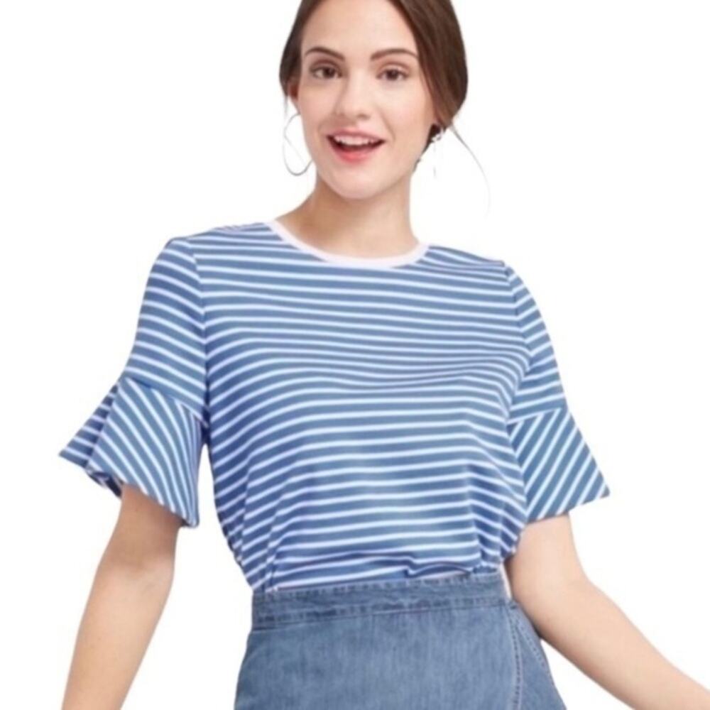 Draper James Sailor Stripe Ponte Tee‎ Size Medium Preppy Nautical